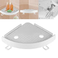 Corner Shower Shelf – Adhesive Wall Corner Organizer with Hooks