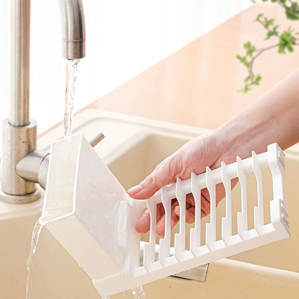 Foldable Dish Drying Rack - 2-in-1 Compact Dish and Utensil Drainer – image 4