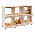 6 Compartment Solid Wood Chicken Nesting Box – image 1