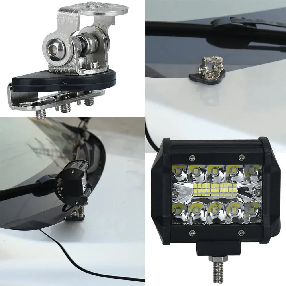 Light Bar Mount Brackets 2-Pack – Hood Pillar Clamp – image 20