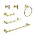 6-Piece Stainless Steel Bathroom Hardware Set, Brushed Gold – image 1