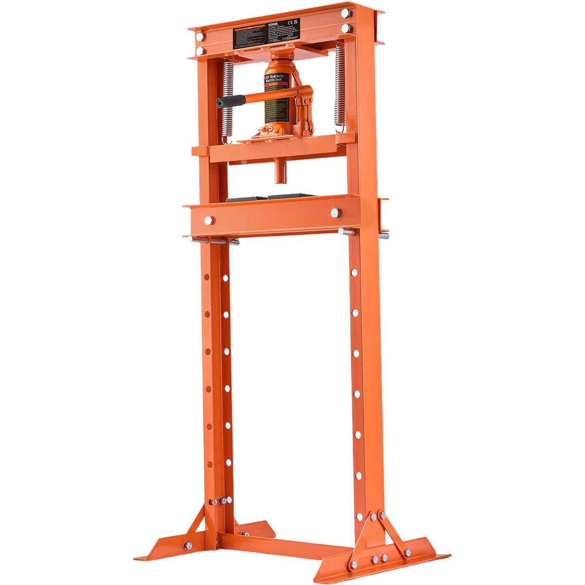 Hydraulic Shop Press 12 Ton – H-Frame Garage Floor Press with Plates