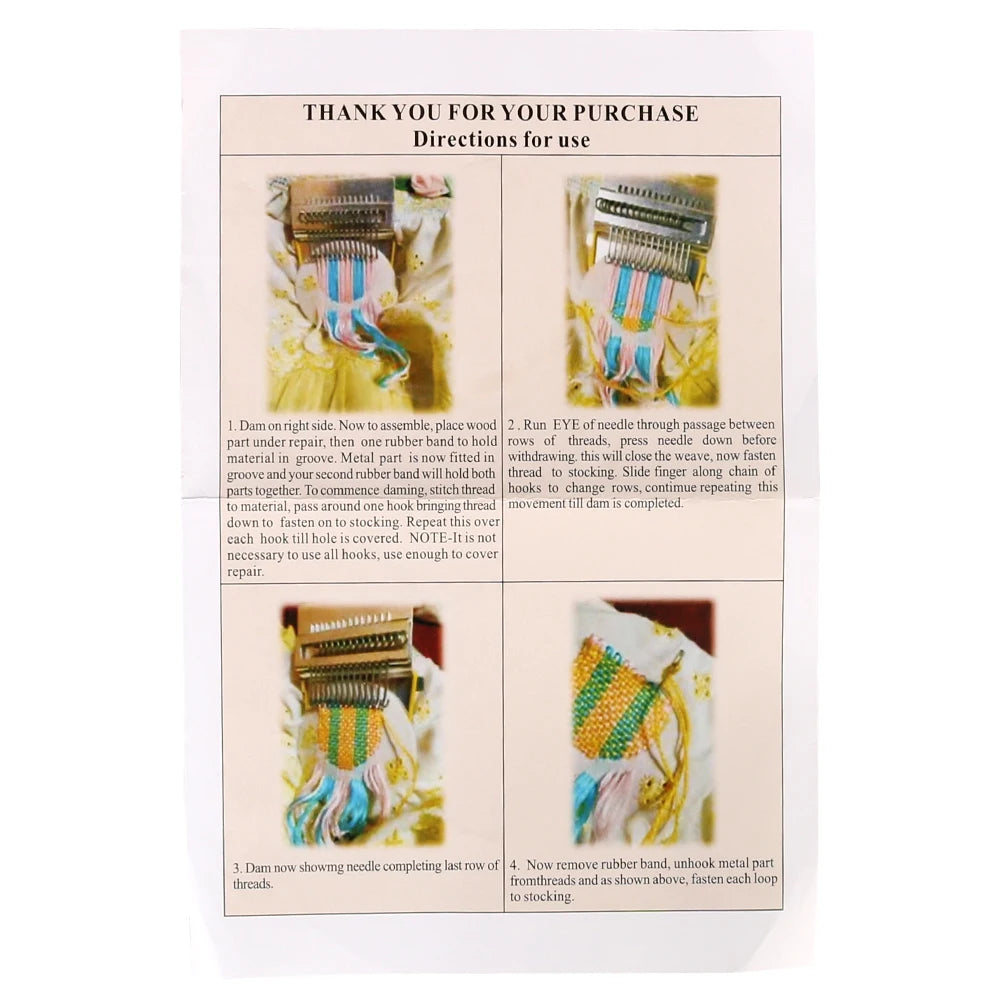 Darning Loom - Small Wood Weaving Frame for Mending Clothes – image 4