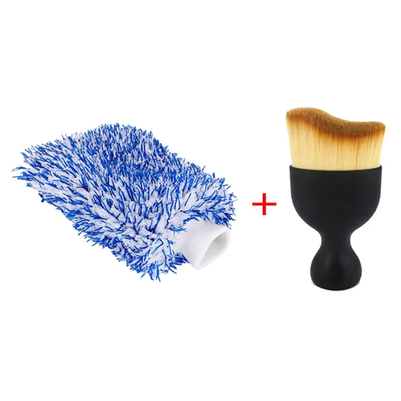 Plush Microfiber Car Wash Mitt - Thick Scratch-Free Wash Glove – image 9