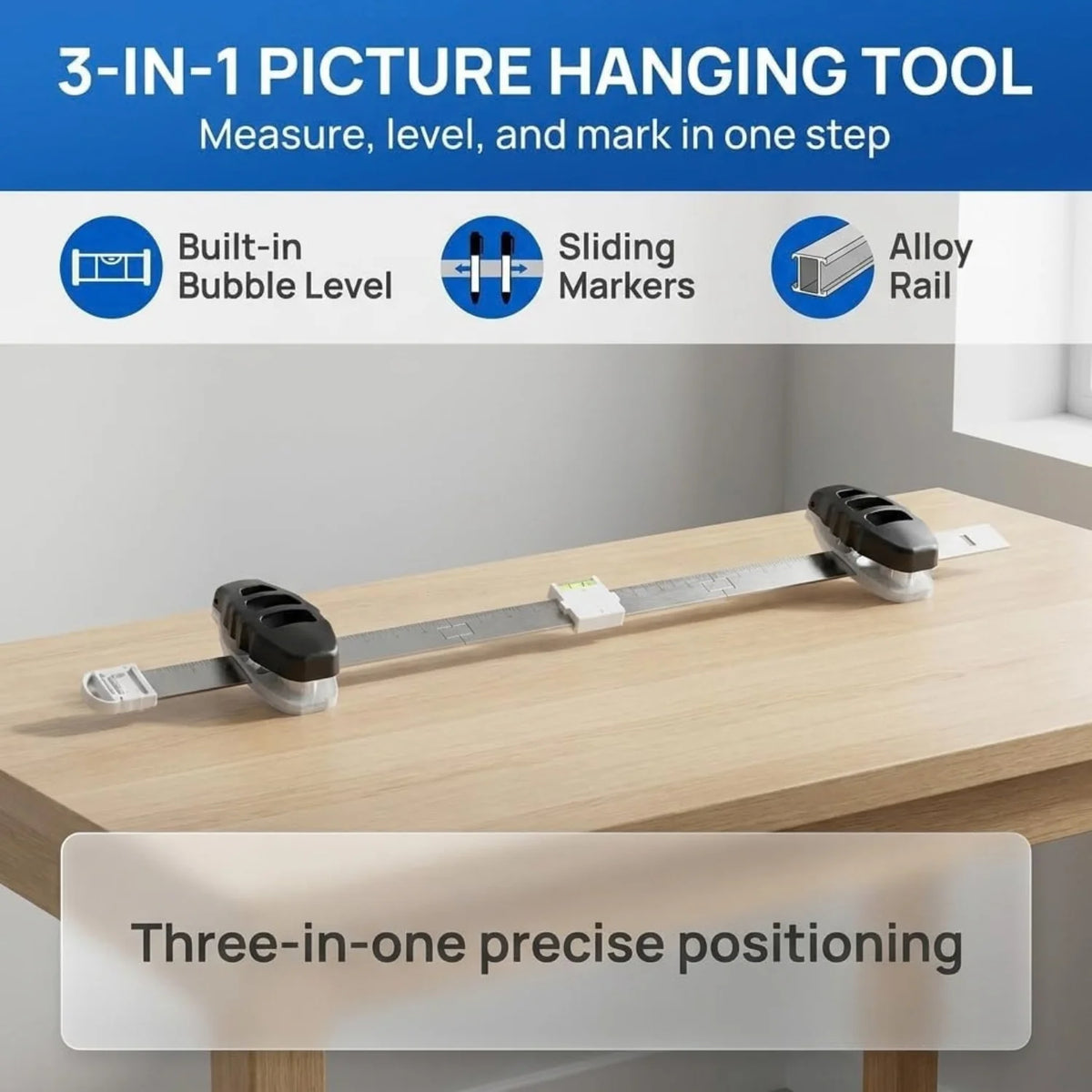 Picture Hanging Tool – 3-in-1 Leveling Art Hanging Kit – image 3