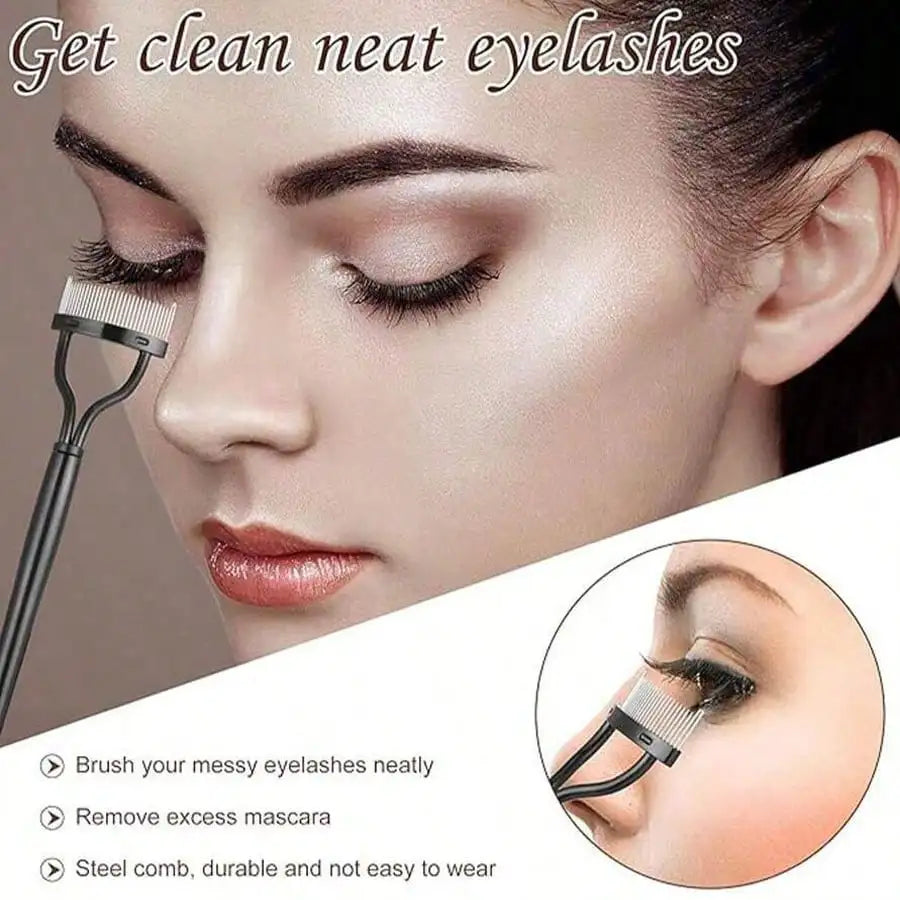 Eyelash Curler Kit 11-in-1 with Comb, Brow Brush and Refill Pads – image 4
