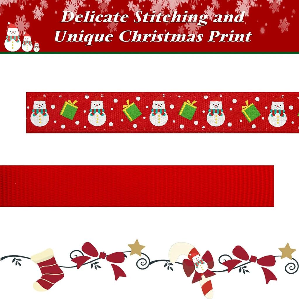 Christmas Dog Collar with Removable Antler Bow Tie – image 3