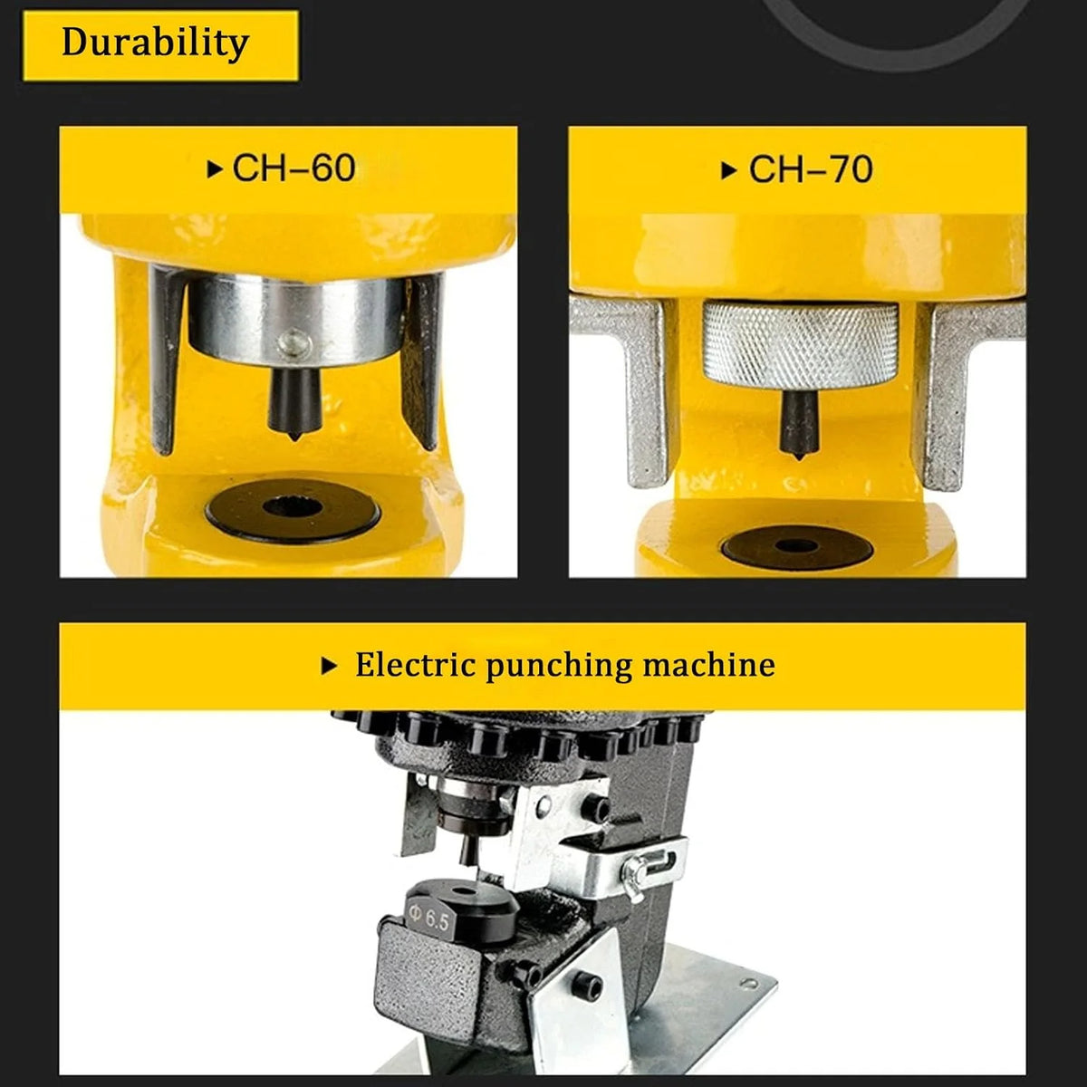 Square Hole Punch Die 16 x 16 mm for CH-70 Hydraulic Hole Puncher – image 6