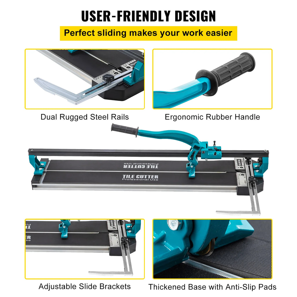 Manual Tile Cutter 31 in, Laser Guide Single Rail Cutter – image 6