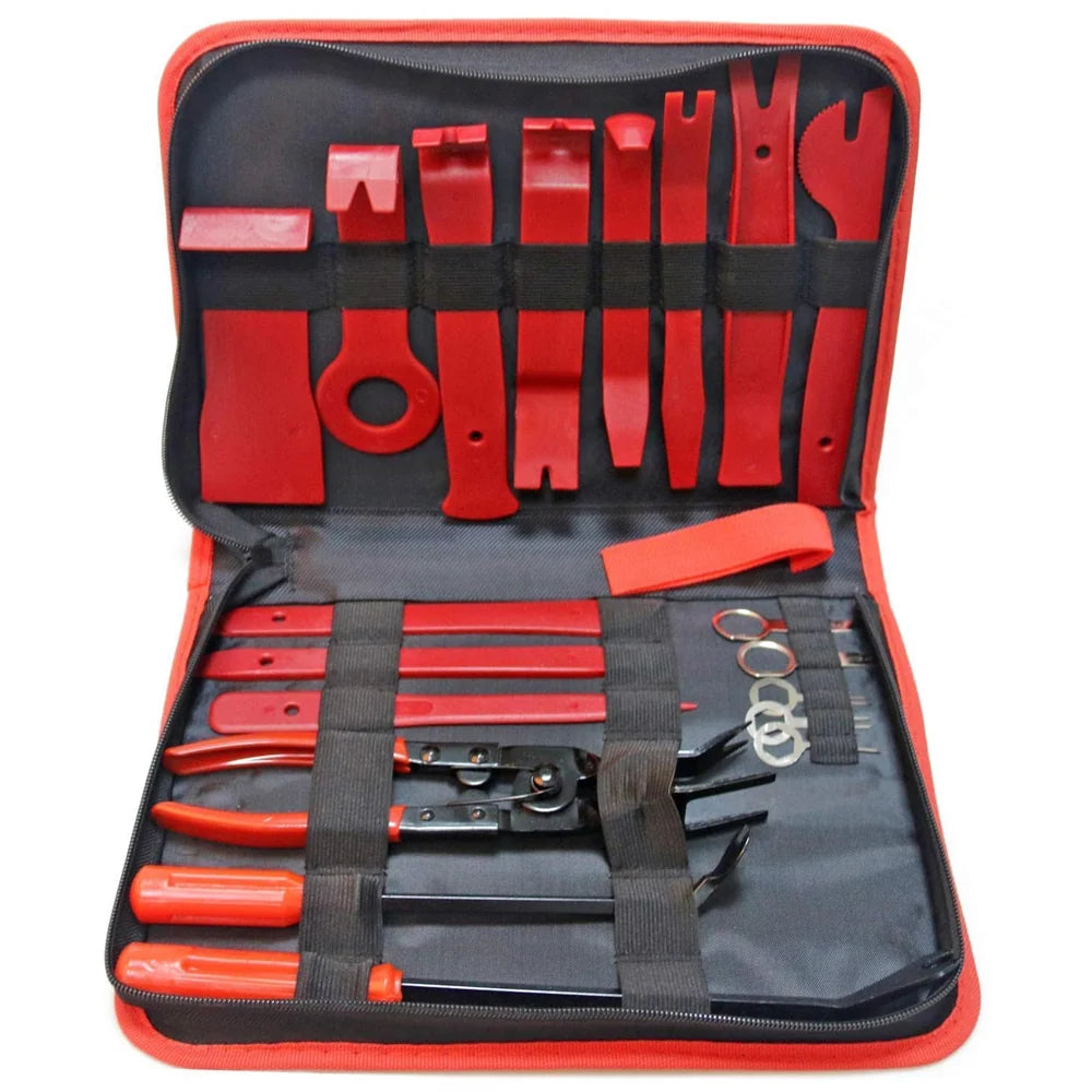 Trim Removal Tool Kit, 19-Piece Auto Panel, Clip and Stereo Tools