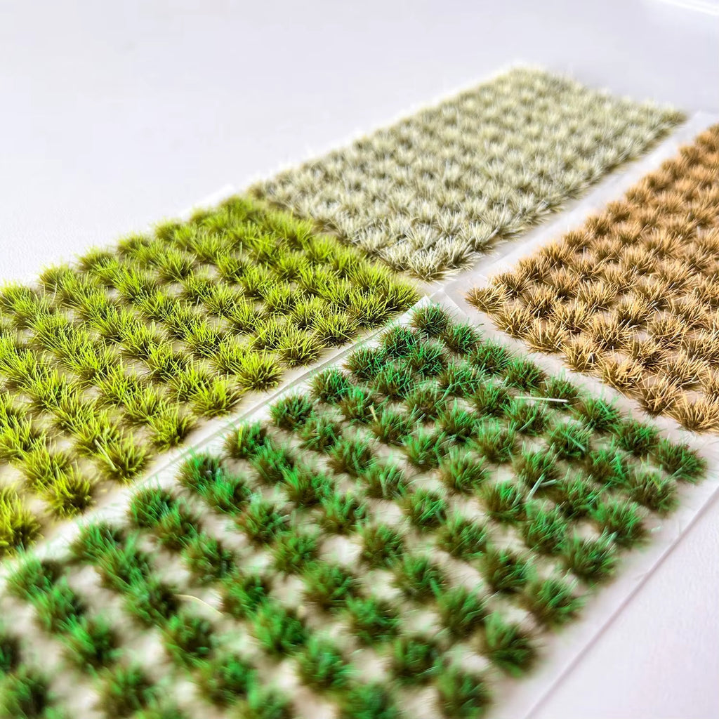 Static Grass Tufts for Model Scenery, 208 Pieces with Tweezers – image 4