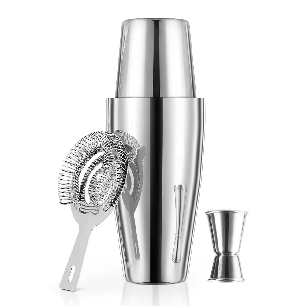 Cocktail Shaker Set, Stainless Steel Boston Shaker Bar Kit – image 2