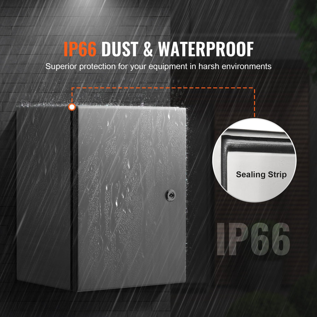 Stainless Steel Electrical Enclosure Box, 16x12x6 in, IP66 – image 5