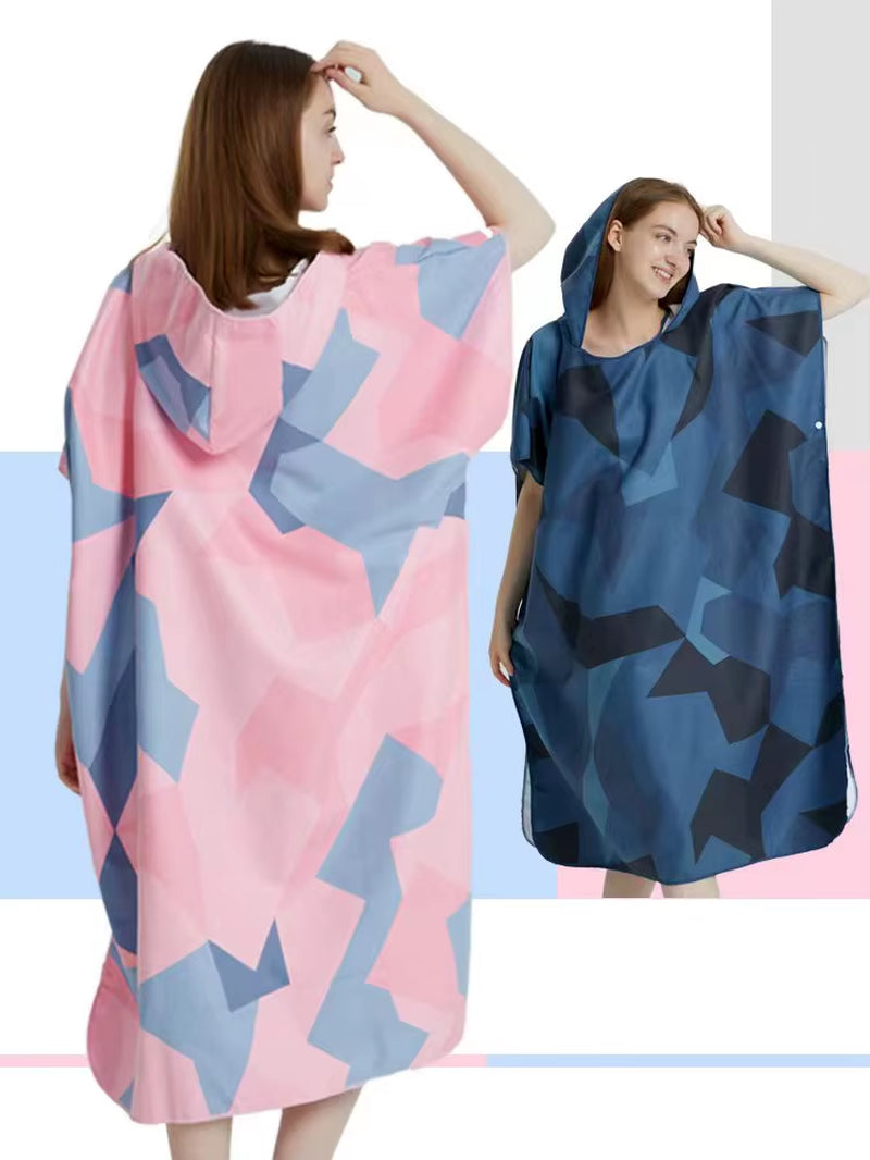 Hooded Microfiber Changing Poncho Towel for Surf, Swim and Travel – image 2