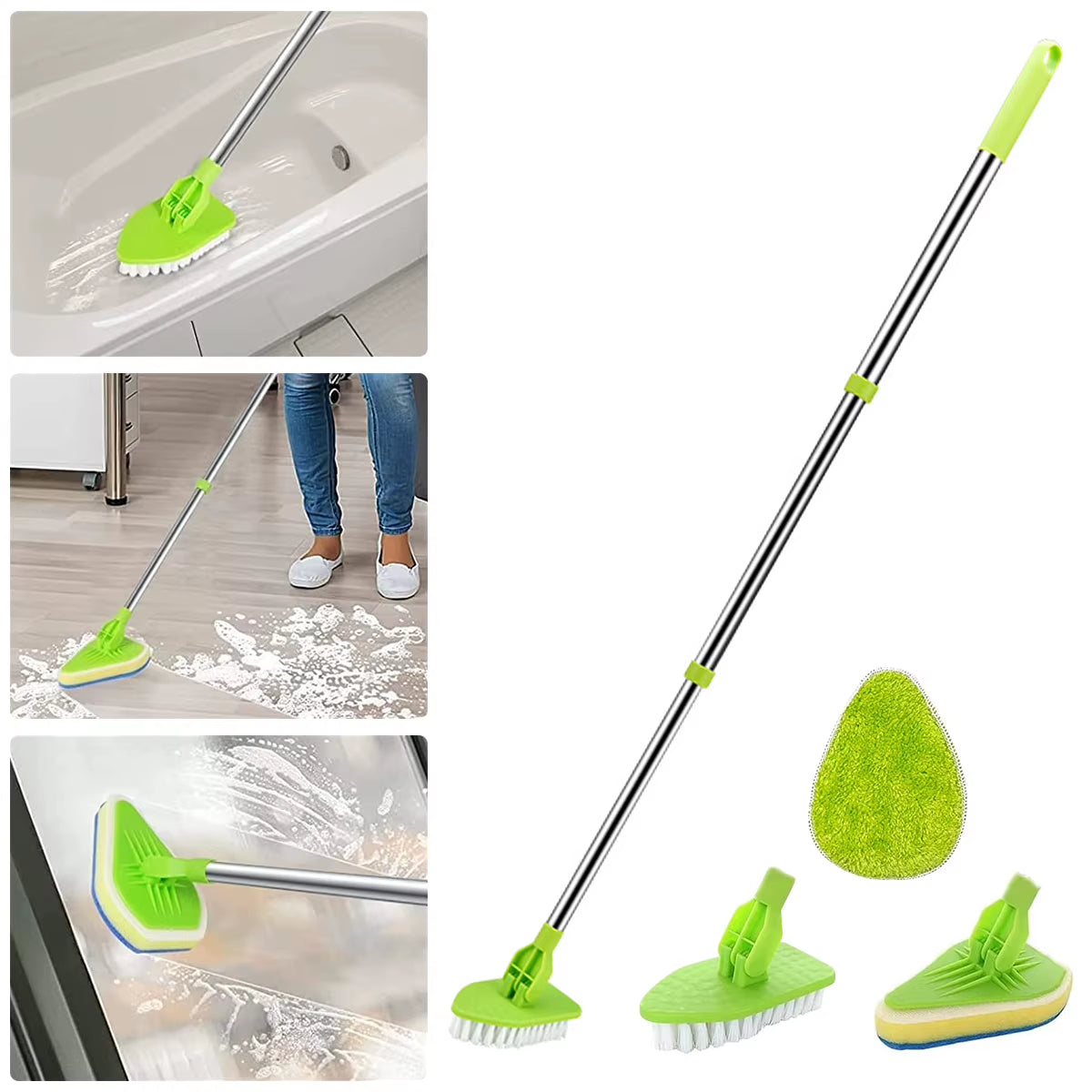 Tub and Tile Scrubber – Extendable Bathroom Cleaning Brush Set – image 5