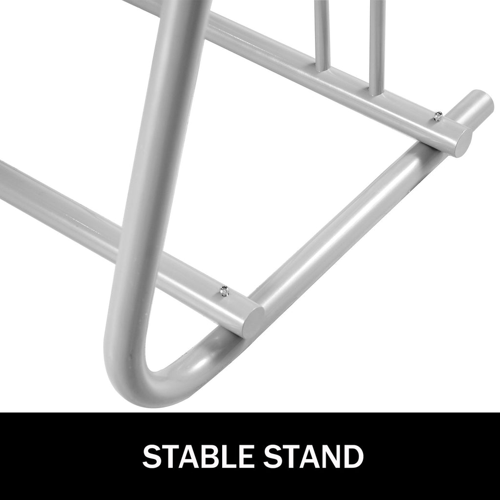 9 Bike Floor Bike Rack Galvanized Steel Grid Bicycle Parking Stand