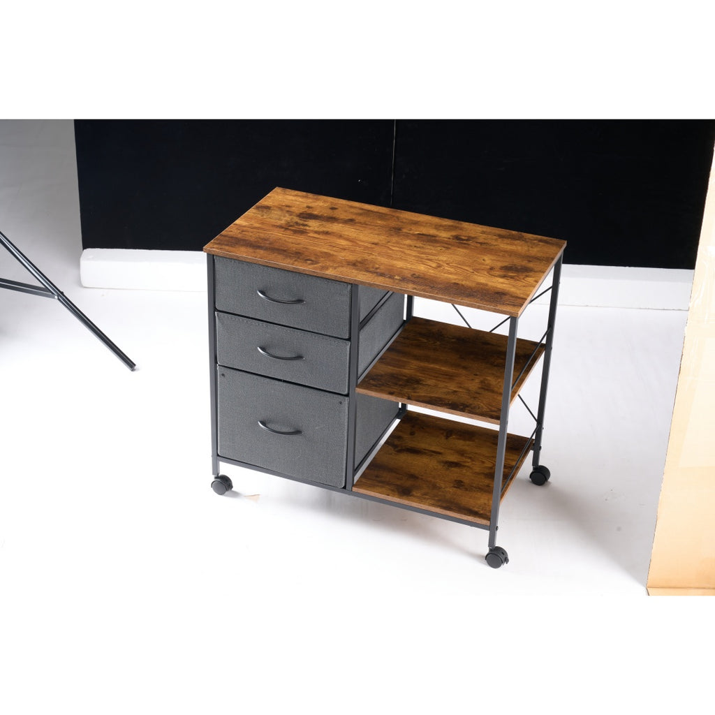 Rolling Printer Stand with Storage, 3-Tier Mobile Filing Cabinet – image 7