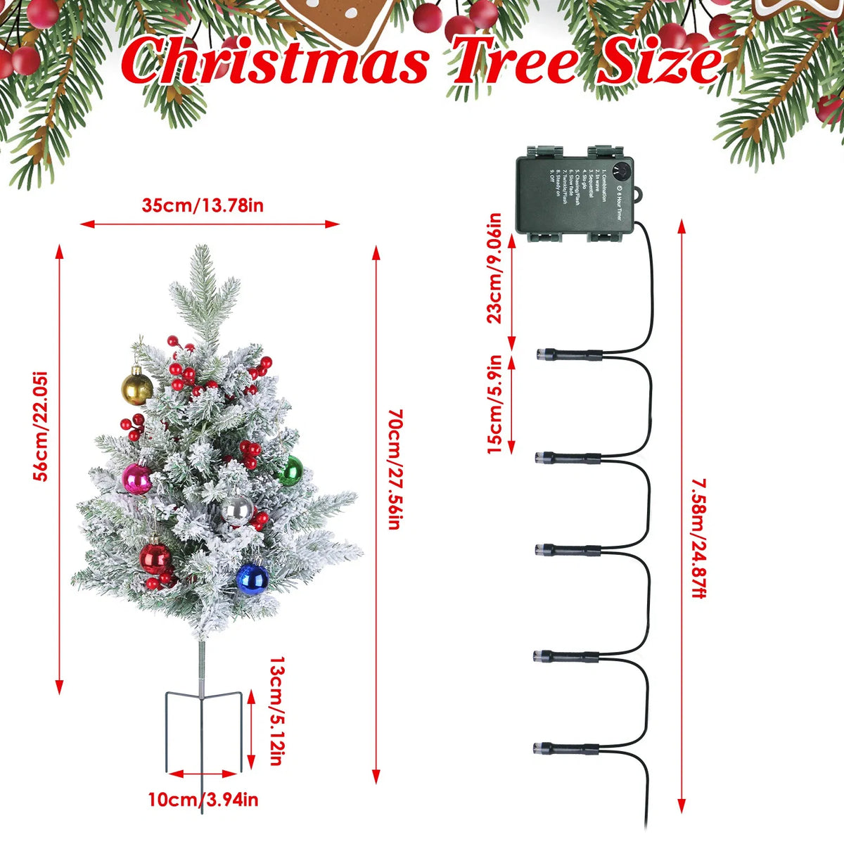 Tabletop Christmas Tree with 50 LED Lights and Timer – image 7