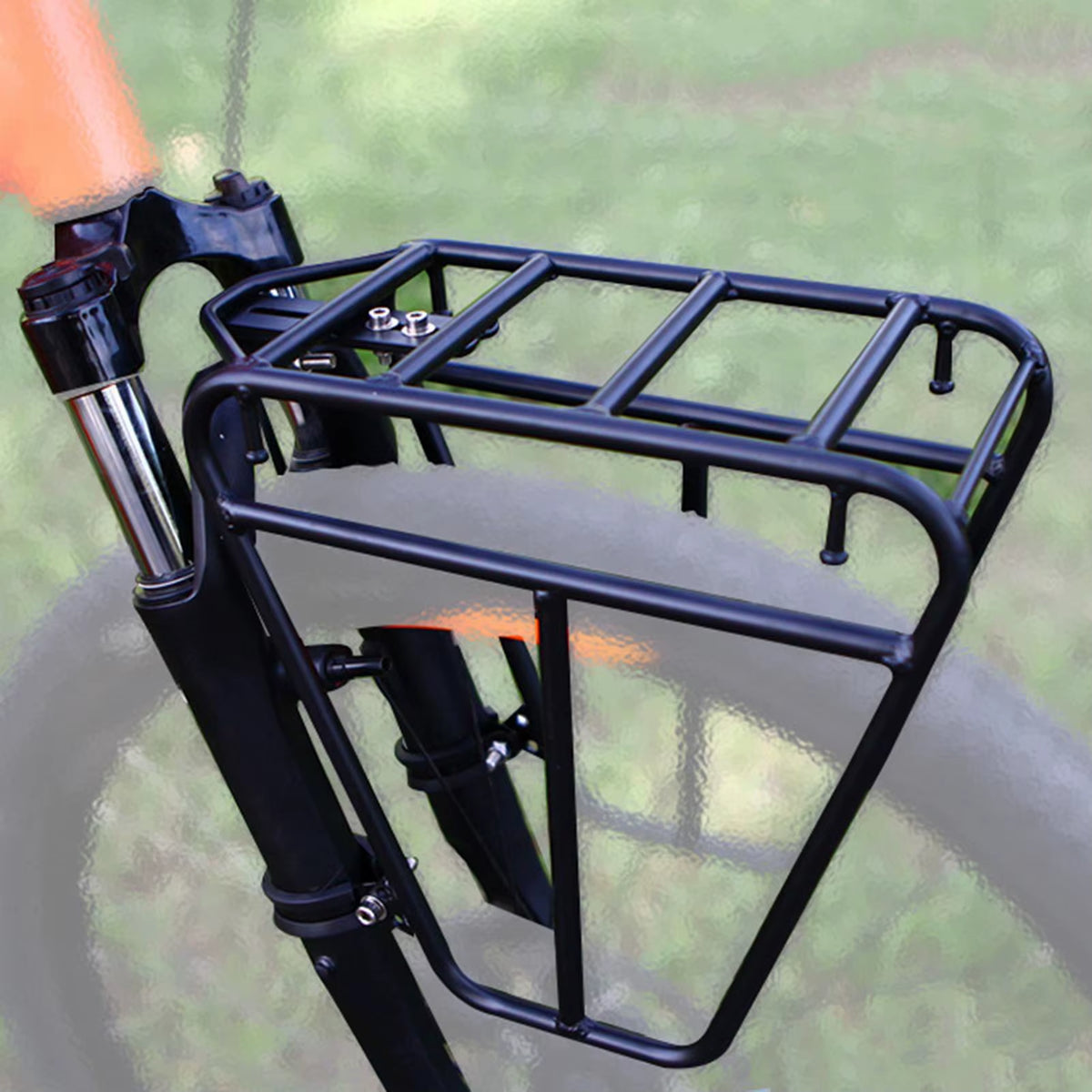 Bike Front Rack, Steel Fork Mount Cargo Carrier for Bags, 25 kg – image 3