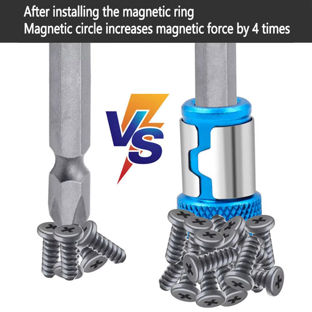 Screwdriver Magnetizer Ring - Magnetic Bit Holder Sleeve