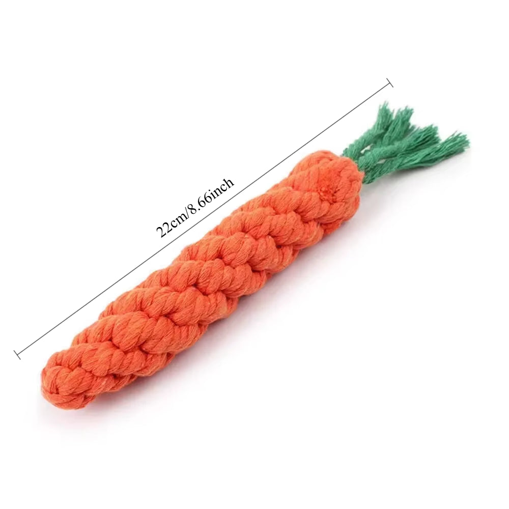 Carrot Braided Rope Chew Toy for Dogs – image 7
