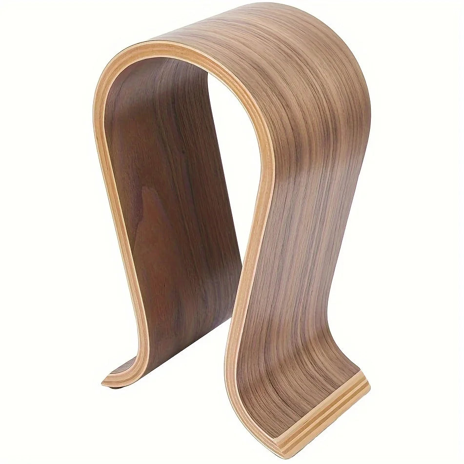 Headphone Stand, U-Shaped Wooden Desk Headset Holder – image 3