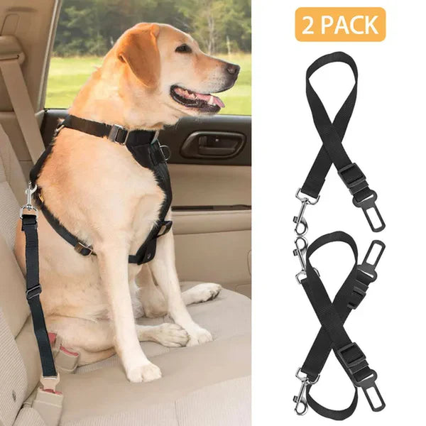 Dog Car Seat Belt Leash, Adjustable 2-Pack Pet Safety Tether