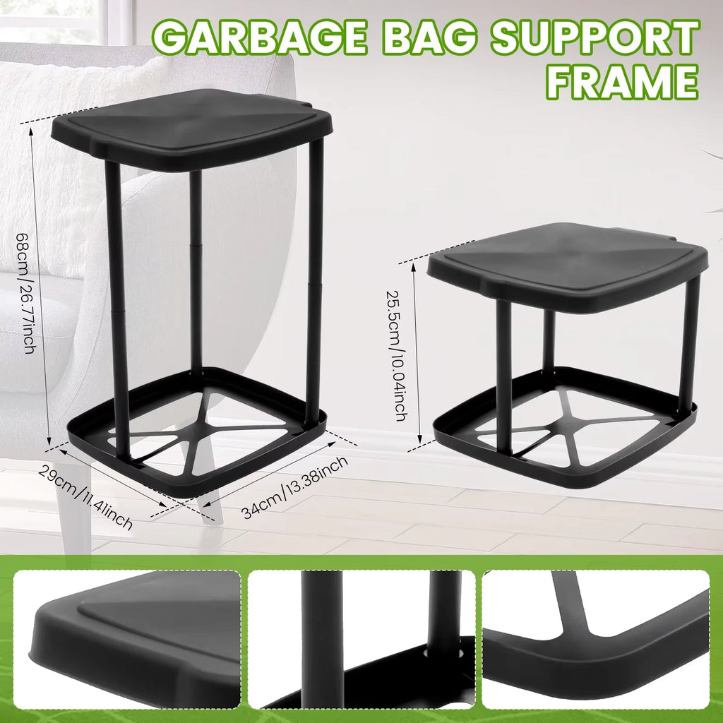 Foldable Adjustable Camping Trash Can with Lid – image 2