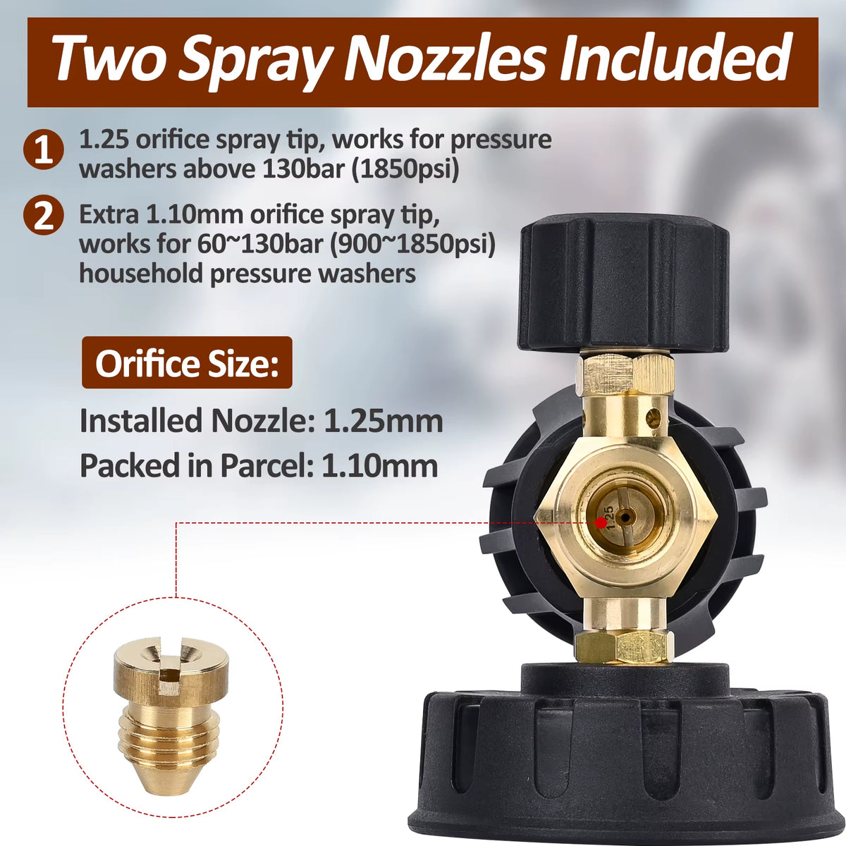 Foam Cannon for Pressure Washer, 1/4 in Quick Connect with 1L Bottle – image 2
