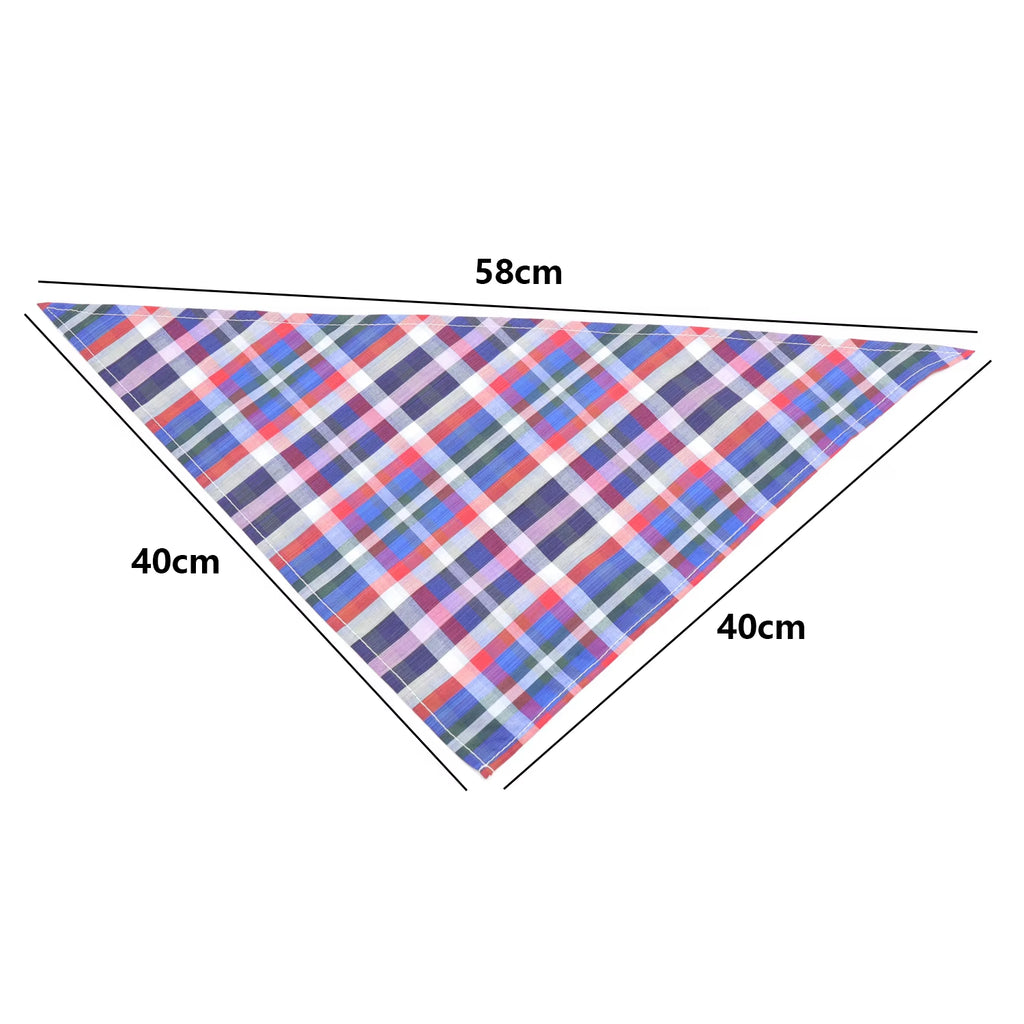 Plaid Dog Bandanas 30/50 Pack - Pet Scarf Bibs Bulk
