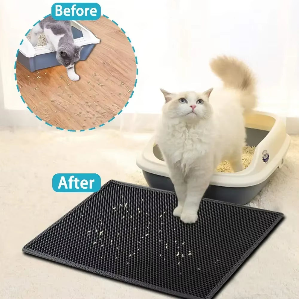 Cat Litter Mat - Double Layer Waterproof Litter Trapper – image 3