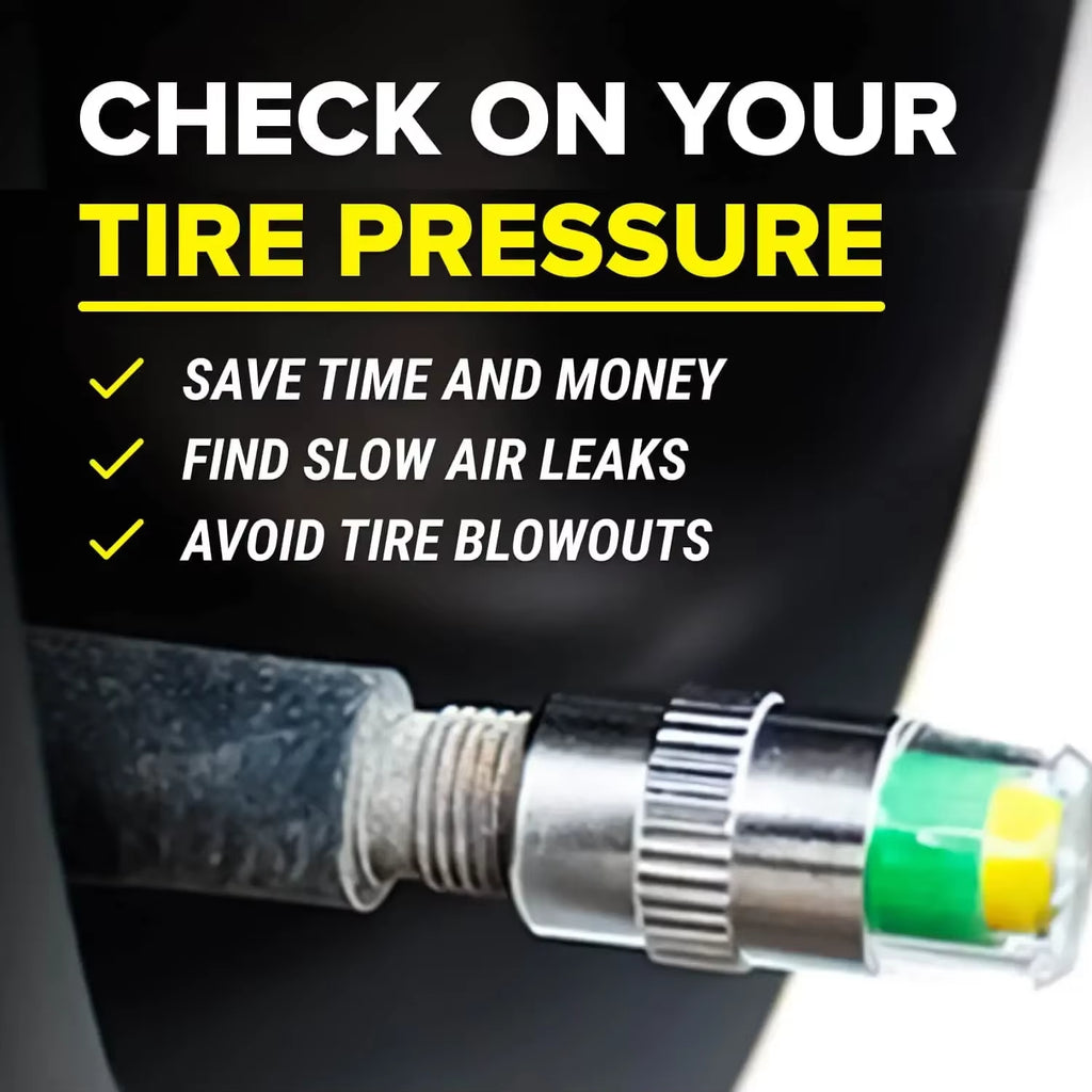 Tire Pressure Indicator Valve Caps 4 Pack - Air Alert Monitoring Caps – image 4