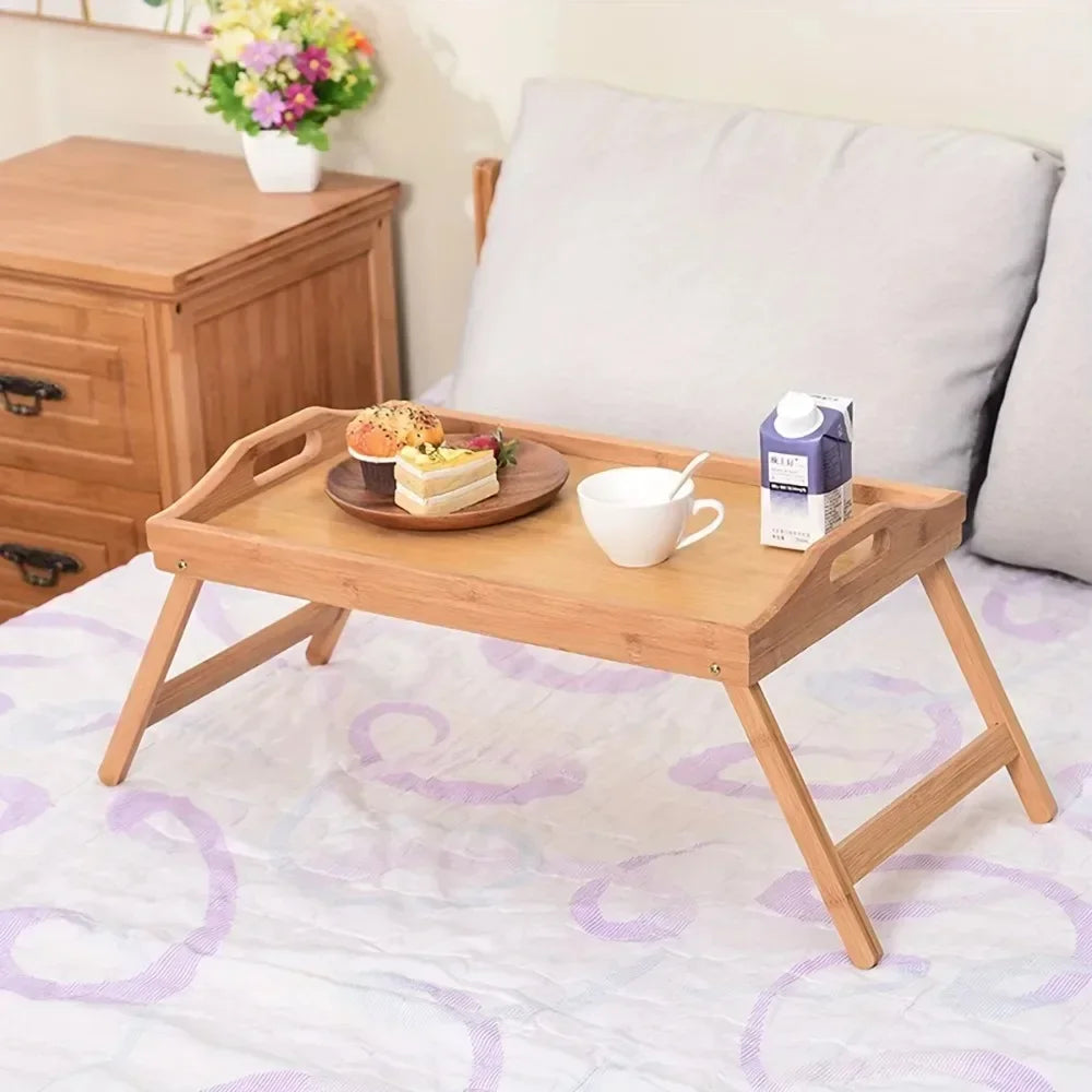 Bamboo Bed Tray Table – Foldable Laptop & Breakfast Tray – image 3