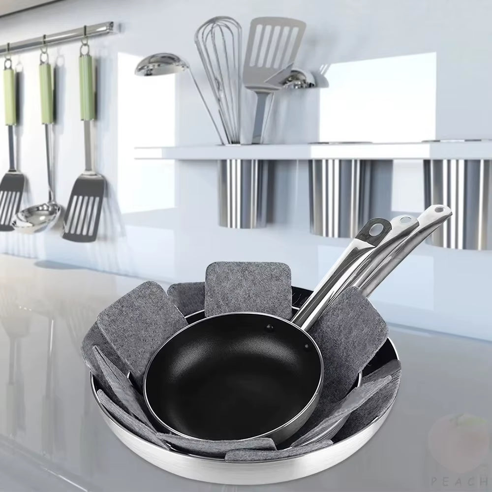 Pot and Pan Protectors – 12-Piece Non-Woven Cookware Divider Pads – image 5