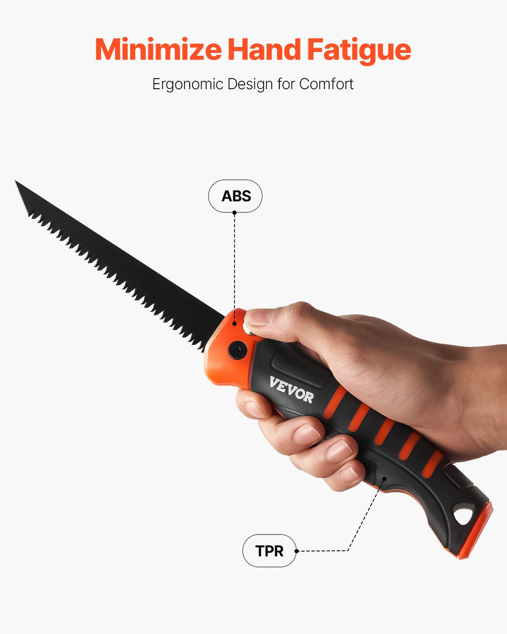 Folding Jab Saw – 5 in Drywall Saw with Soft Grip Handle – image 2