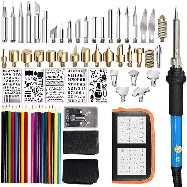 Wood Burning Pen Kit 71 Piece with Adjustable Temperature, US Plug
