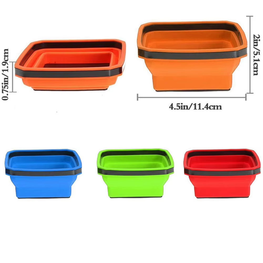 Magnetic Screw Tray 4.5" - Collapsible Silicone Parts Bowl – image 4