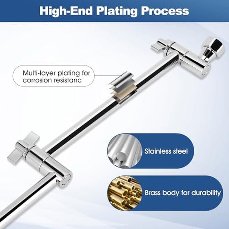 Shower Extension Arm - 18 inch Adjustable Height and Angle – image 4