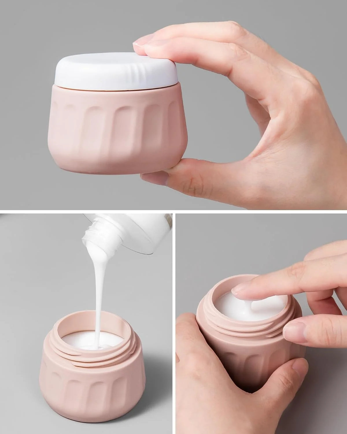 Silicone Travel Bottles 8-Pack, 3 oz Squeeze Bottles & Jars – image 3