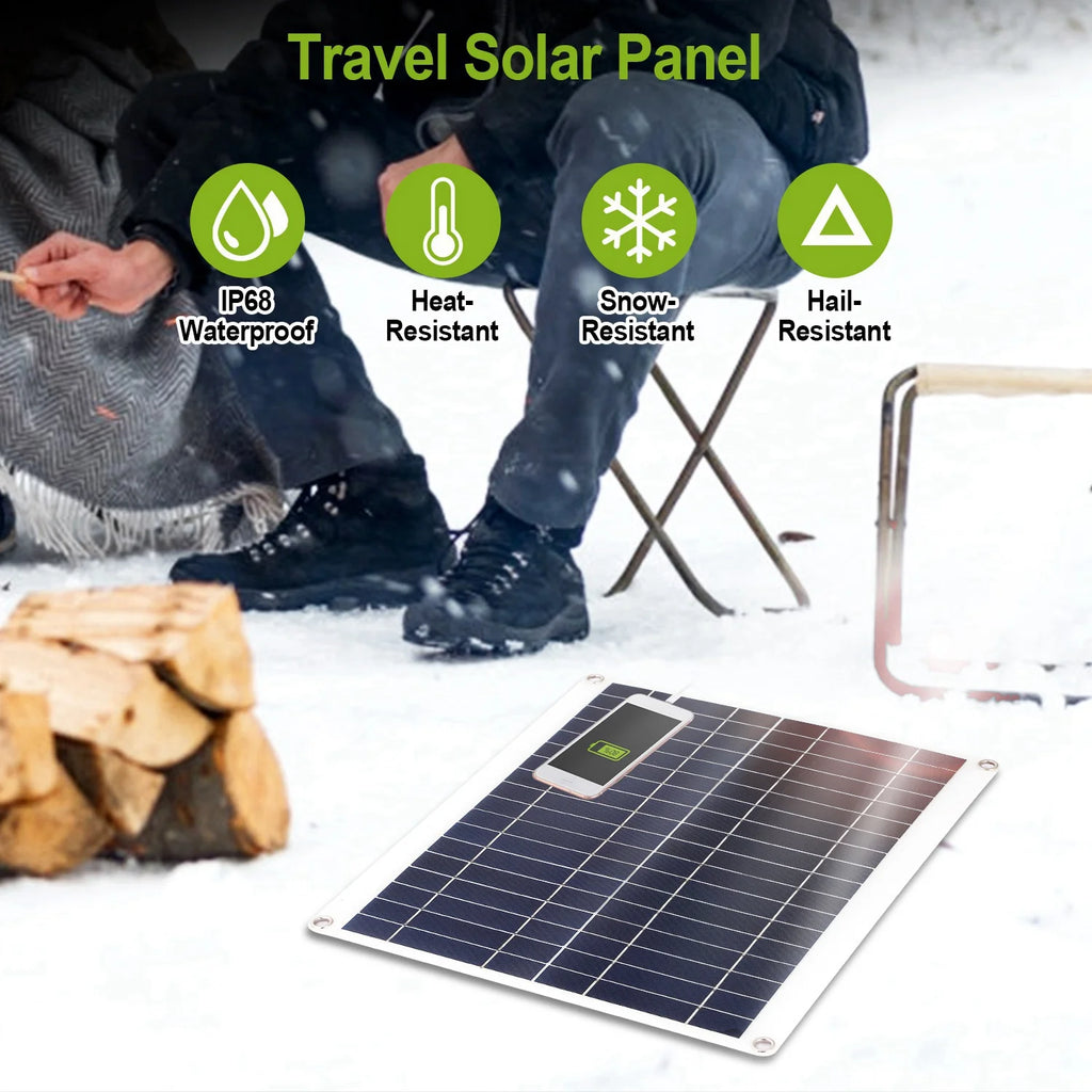 Solar Battery Charger 12V 25W Panel with Dual USB and Clips – image 4