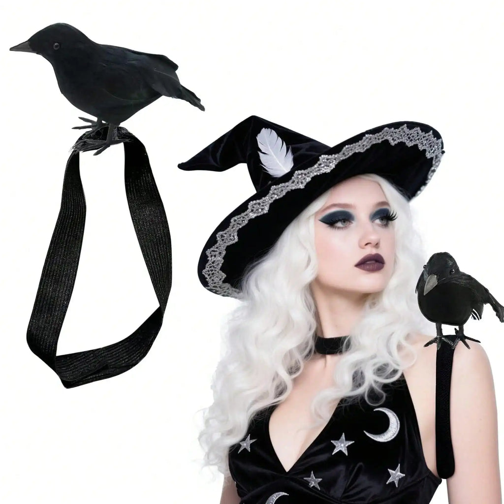 Realistic Halloween Crow Decoration – image 6