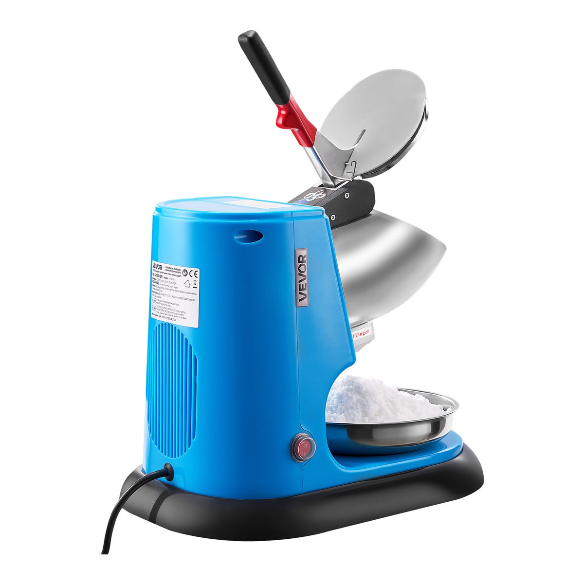 Electric Ice Shaver & Snow Cone Machine, 220 lb/h Commercial Ice Crusher – image 1