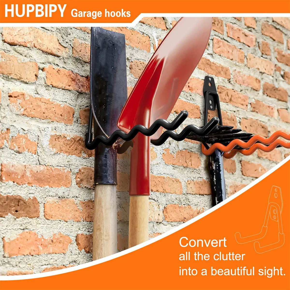 Heavy-Duty Garage Utility Hooks for Garden Tools – image 4