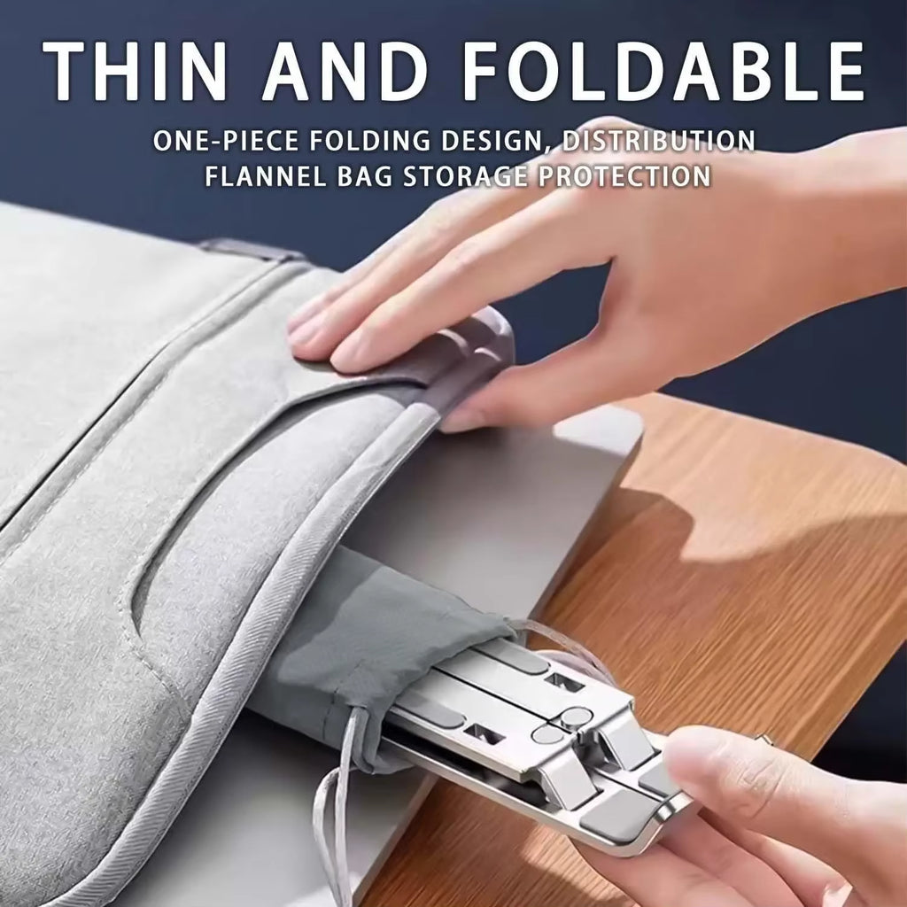 Adjustable Aluminum Laptop Stand, Foldable 6-Level Riser for 8-16 In – image 5