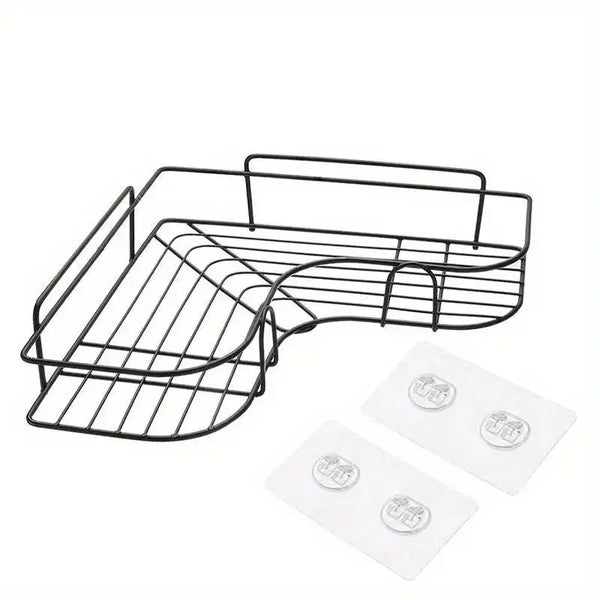 Corner Shower Caddy – Stainless Steel No-Drill Bathroom Shelf