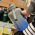 2.4 L Sports Water Bottle with Straw and Volume Markings