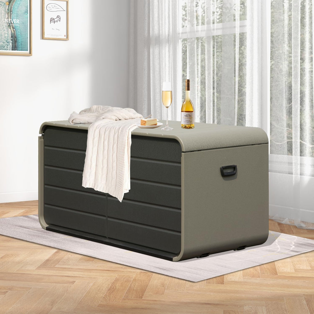 200 Gallon Waterproof Deck Box with Wheels and Hydraulic Lid – image 5