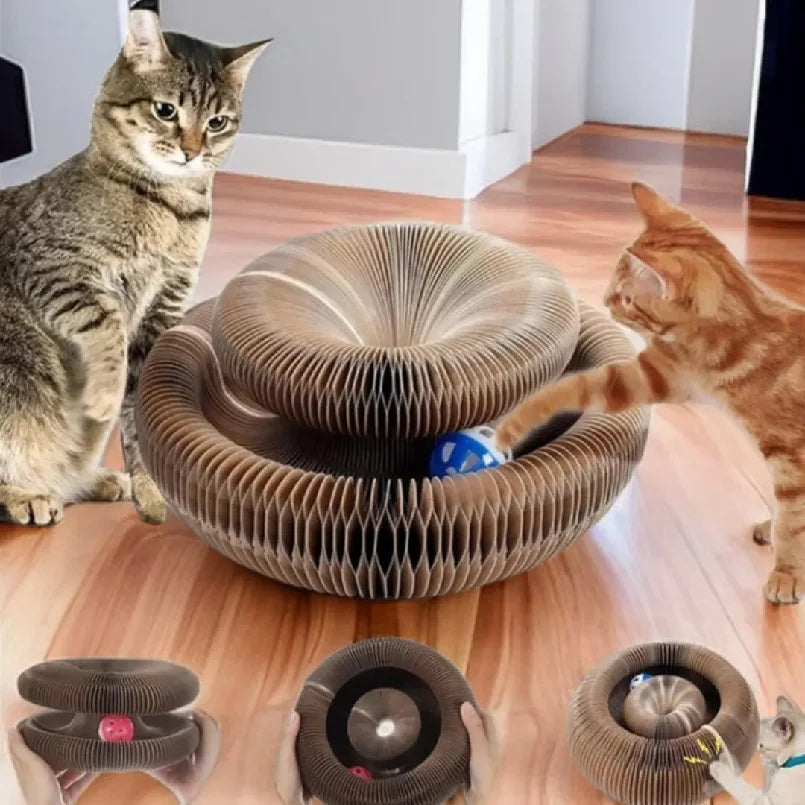 Foldable Cat Scratching Board - Accordion Cardboard Scratcher & Bed – image 2