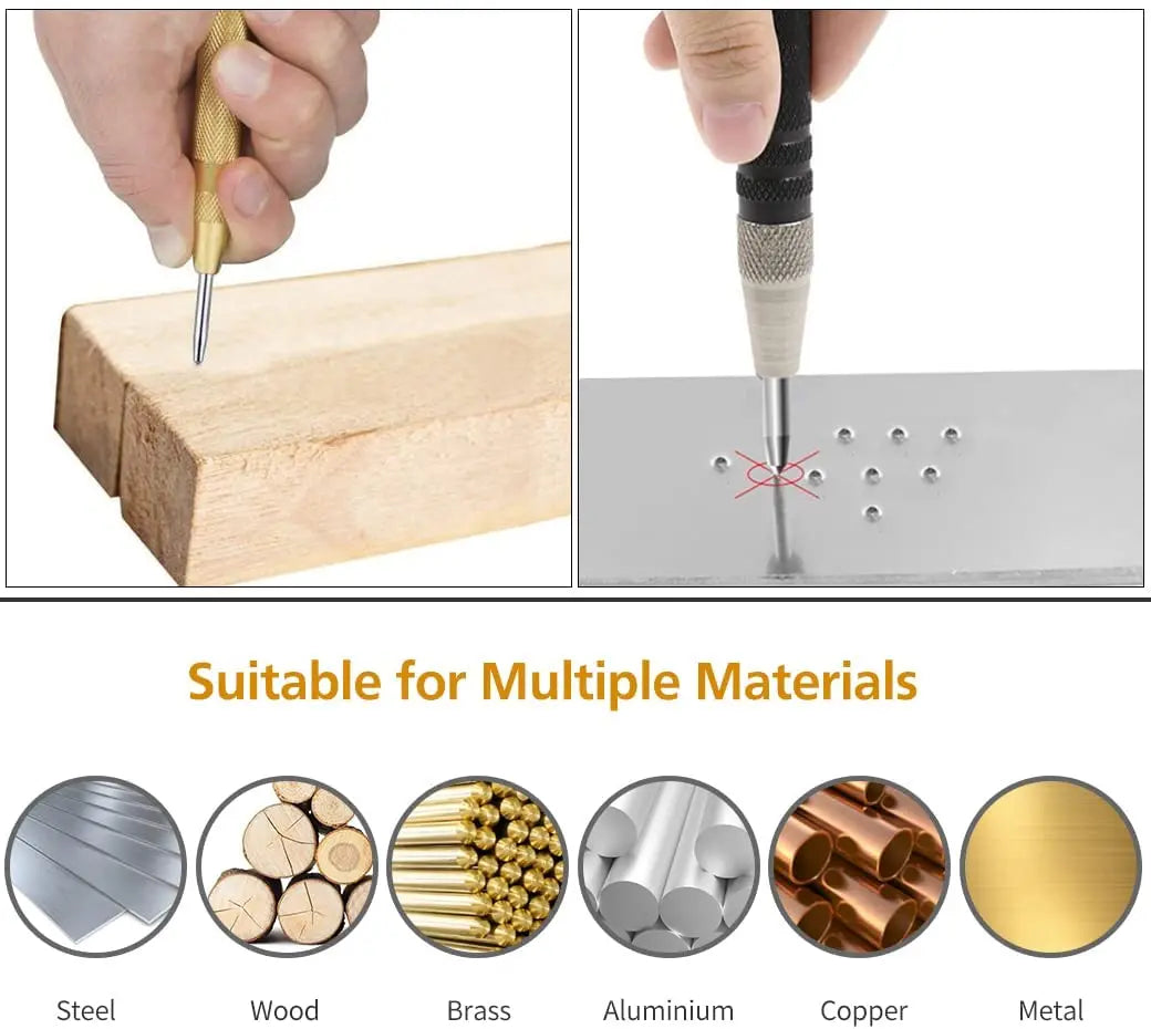 Automatic Center Punch – Spring-Loaded Metal Marker – image 5