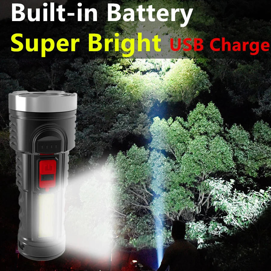 LED Work Light – Rechargeable Flashlight with COB Side Light – image 10